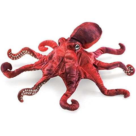 Folkmanis Octopus Hand Puppet (Red), 2974 Cover