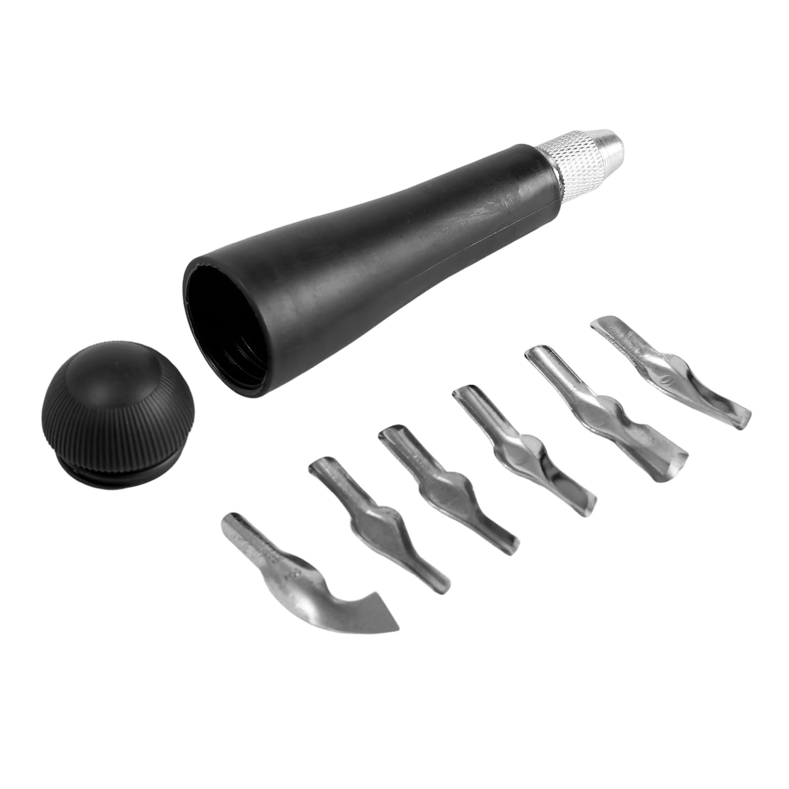 Pxzh Black Steel And Abs Craft Engraving Tool Set With Comfortable Grip For Detailed Carving Professional Printmaking And Diyer Art Engraving Equipment Set