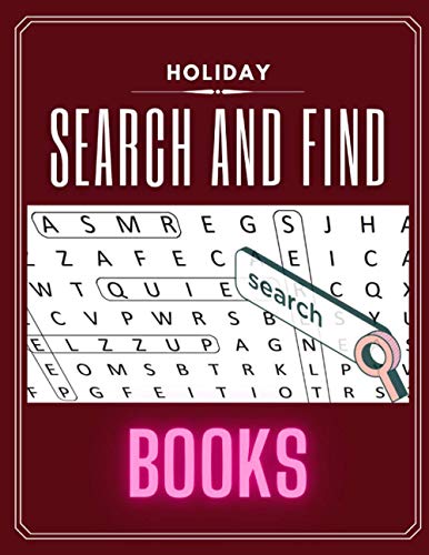 Holiday Search And Find Books: Word Search And Crossword Puzzle Books for Adults, Simple Word Search Book for Seniors, Books Retraining Your Brain Didficult Riddles for Smart Kids