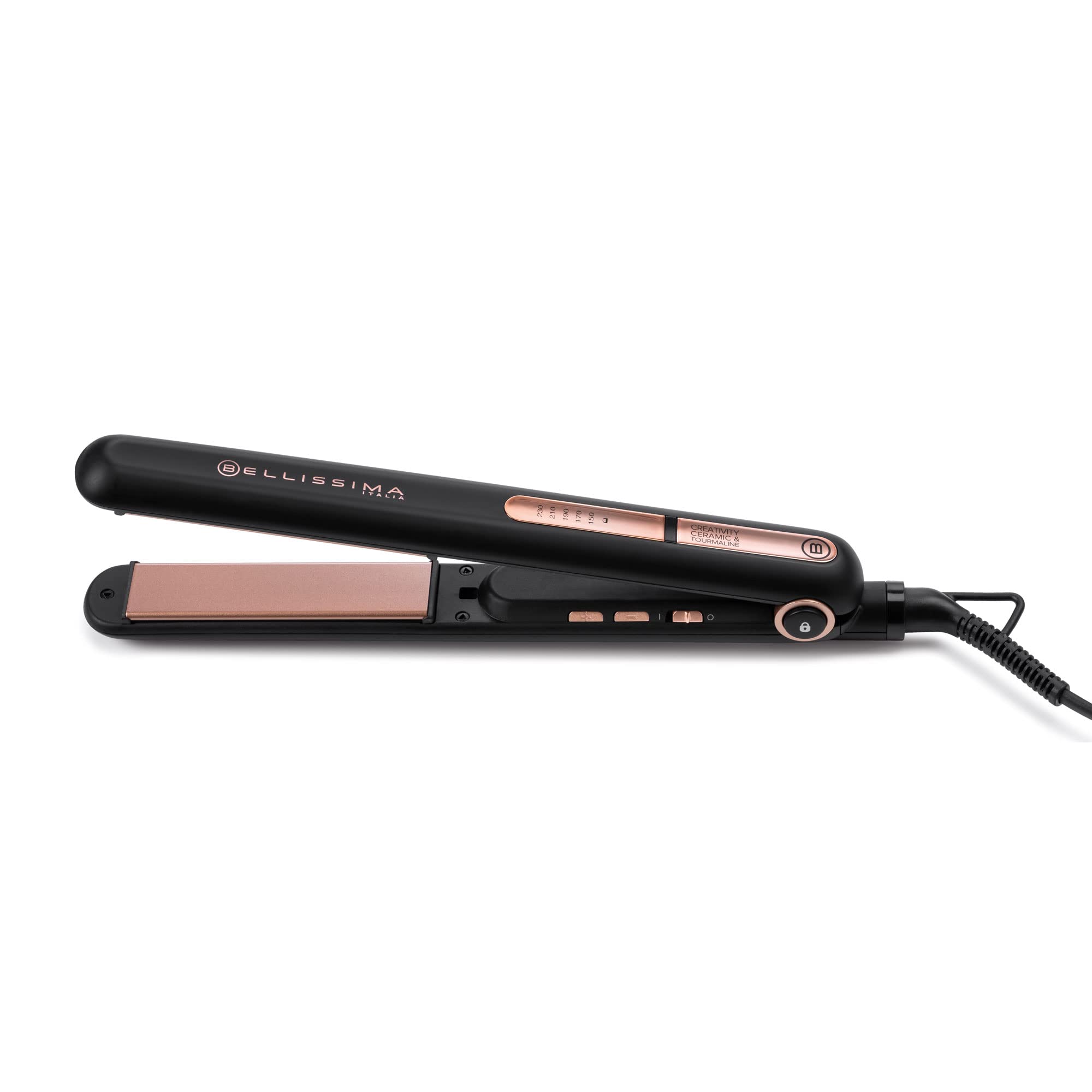 Bellissima Imetec Creativity Ceramic & Tourmaline, Piastra per Capelli, Liscio o Mosso, Rivestimento in Ceramica e tormalina & My Pro Imetec GH18 1100 Modellatore ad Aria