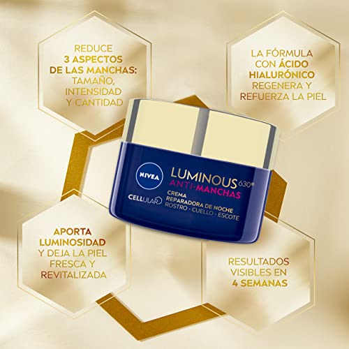 Nivea Luminous 630 Antimanchas Crema Noche Reparadora Nivea Soin Visage 40 Ml - vue 4