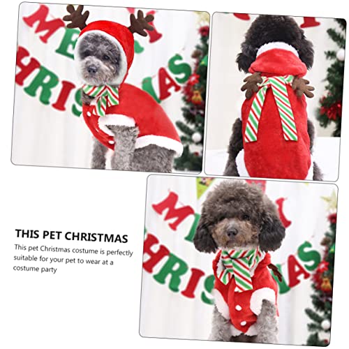 Disfraz navideño para perro con diseño de alce miniatura 5