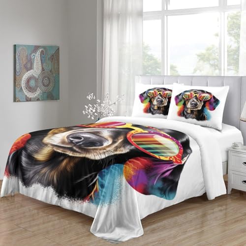 Parure de lit hypoallergénique avec fermeture éclair microfibre douce