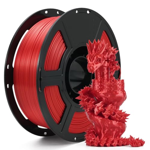Image of FLASHFORGE Silk+ PLA Filament 1.75mm Red, Silky Texture 3D Printing Filament, Enhanced Layer Adhesion with Stunning Surface Finish; Chrome-Like Brilliance and Silk-Smooth Perfection