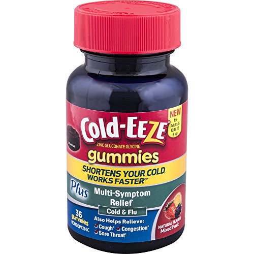 Cold-EEZE Cold Remedy Plus Multi-Symptom Relief Gummies Mixed Fruit, 36 Count