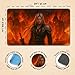 Wizcraft Gaming Nibelheim Flames (Stitched) - MTG Playmat - Compatible with Magic The Gathering Playmat - Play MTG, YuGiOh, TCG - Original Play Mat Art Designs & Accessories