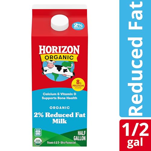 Image of Horizon Organic, 2% Reduced Fat Milk Ultra Pasteurized, 64 Ounce | USDA Organic Vitamin D Milk, Ultra Pasteurized, Rich, Creamy, & Delicious