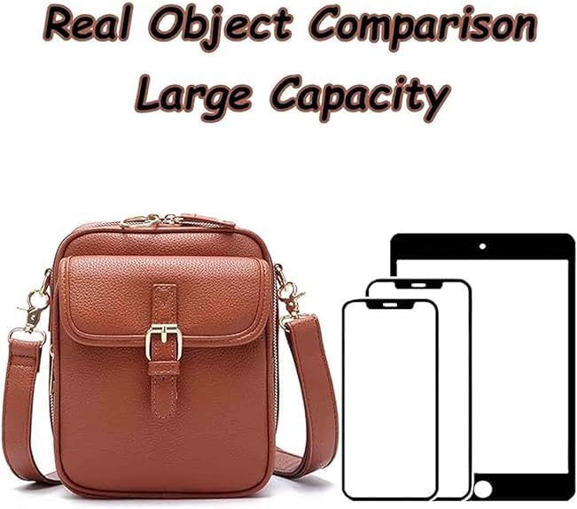 Enjoyaitlife Crossbody Bag, Collaborate Crossbody Leather Bag for Women, Large Capacity Anti-Theft Vintage Bags3