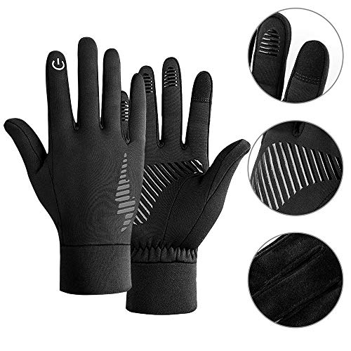 Luvas esportivas, Andoer Luvas Repllent de Água Esportiva com Tiras Refletivas Homens Mulheres Luvas