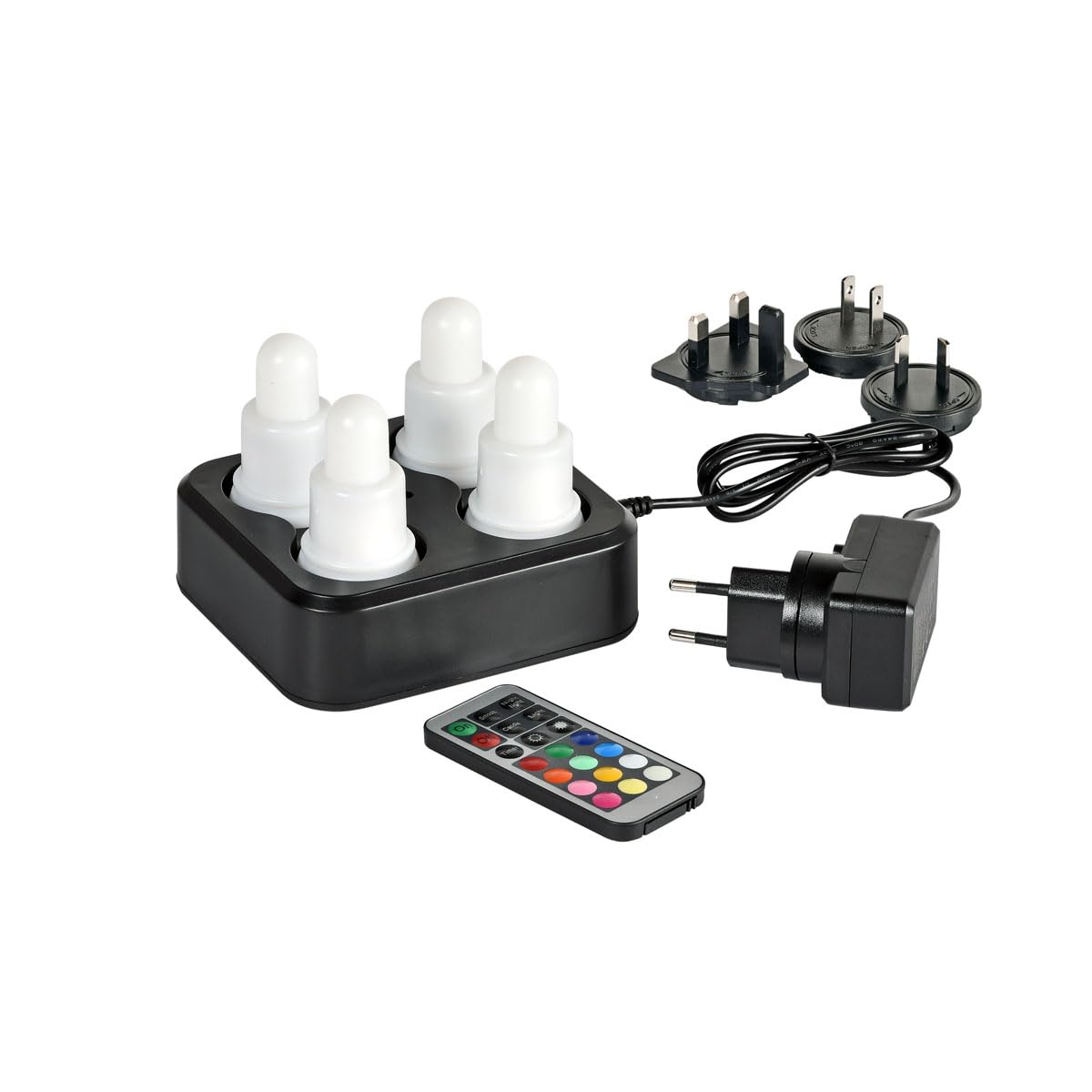 4er 70 x Ø 40 mm, warm white & multicolour 66141 | Packung (1 Stück)