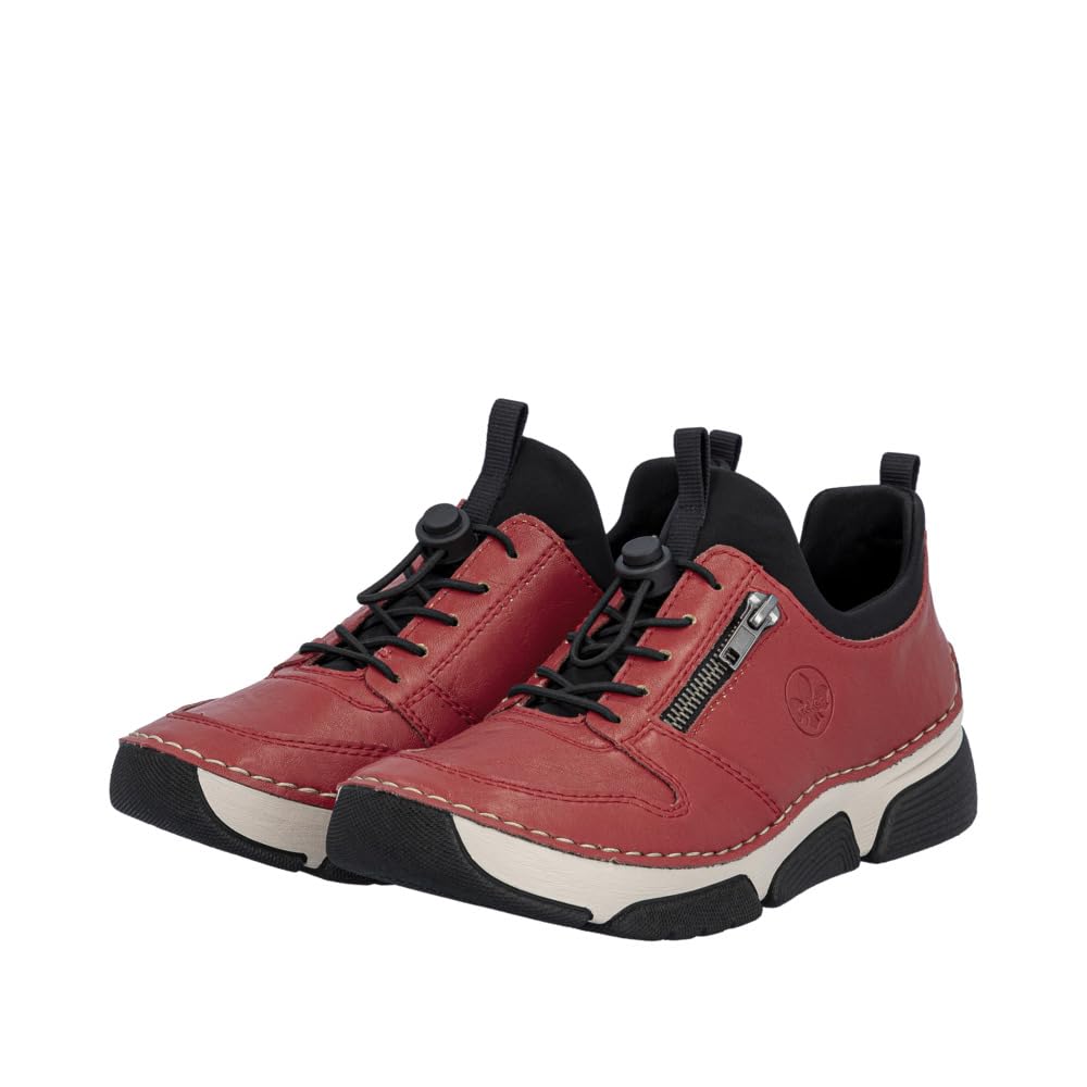 Rieker 45951-33 Damen Schnürschuh Textil/Synthetik rot rot