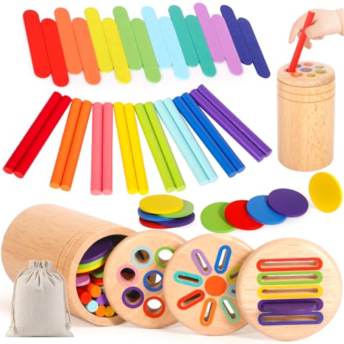 Toys Children 1 2 3 Years,3 in 1 Montessori Toys 1 3Years,Wooden ...