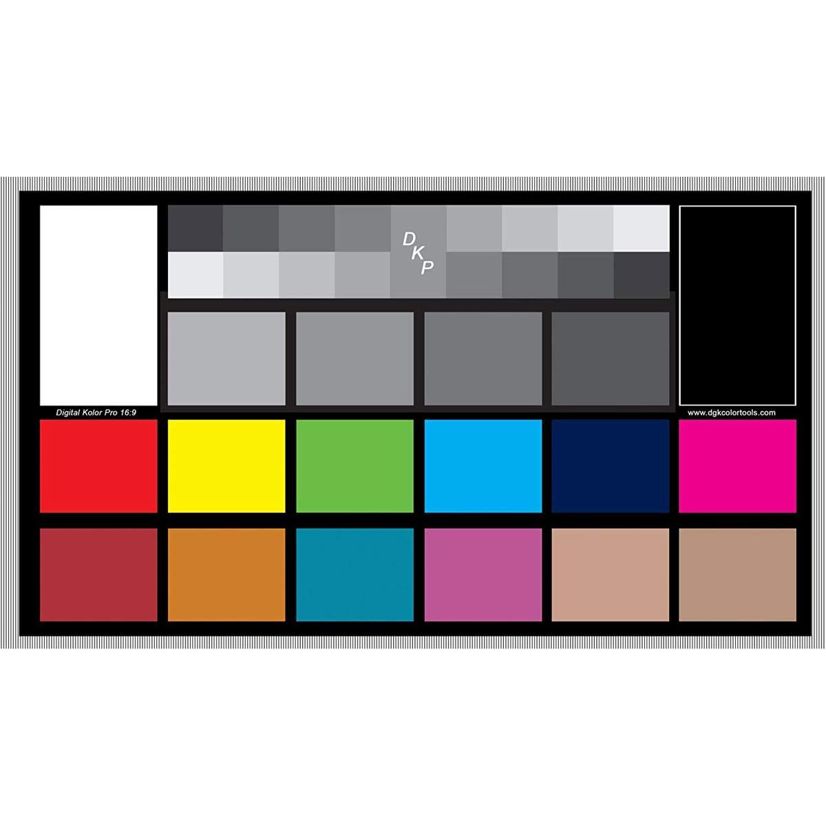 Digital Kolor Pro 16:9 Large Color Calibration and Video Chip Chart, 2-Pack