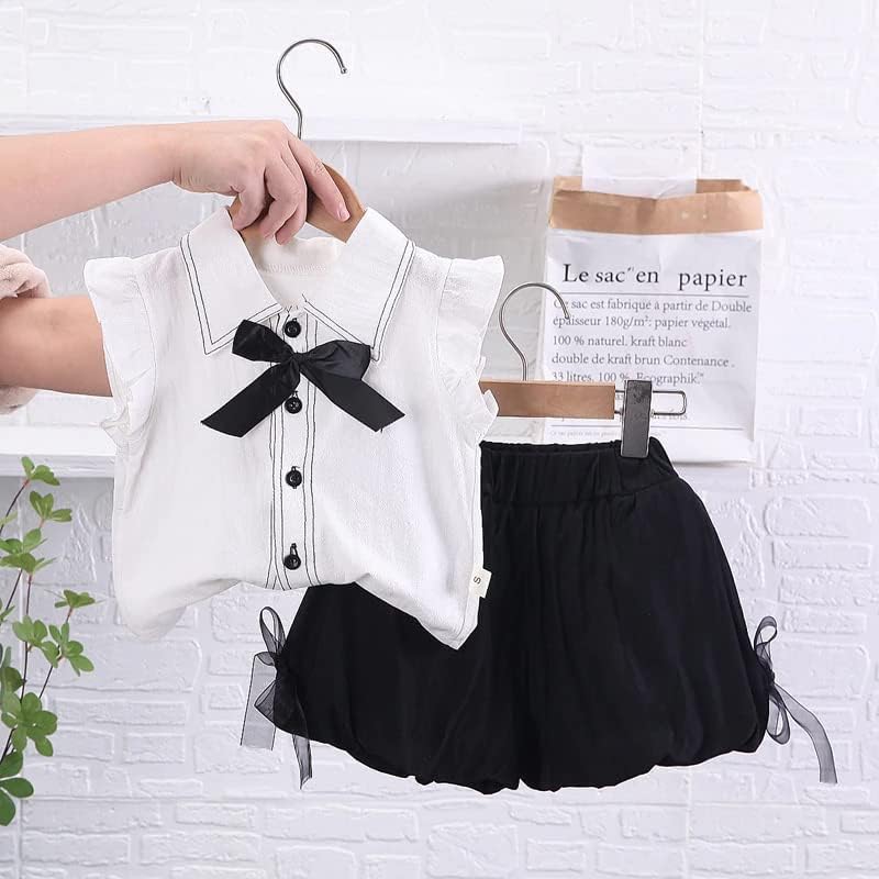 Image of Bold N Elegant Floral Embroidered Cotton Sleeveless Ruffle Top and Shorts Clothing Set for Infant Toddler Baby Girl