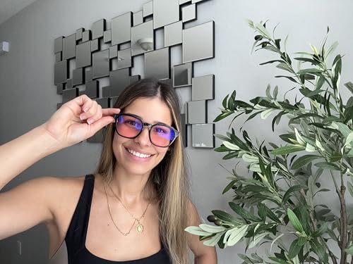 Image of Blue Light Glasses for Woman, AR Coating, Sleep Computer Gaming Glasses, Anti Eyestrain and UV Glare Protection