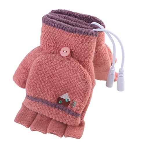 USB Beheizte Handschuhe Winterheizung Strickhandschuhe Fäustling Sporthandschuhe Laptop-Handschuhe für Männer Frauen