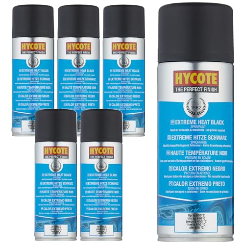 Hycote High Temp Spray Paint Black 400ml (6 Pack)