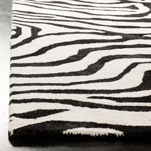 Tapete corredor SAFAVIEH 2'6" x 8' negro y blanco miniatura 4