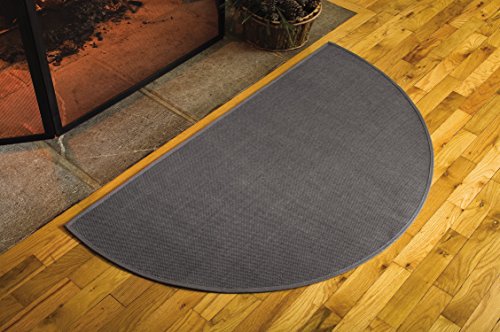 Fire Retardant Fiberglass Half Round Hearth Fireplace Area Rug Polyester Trim Non Slip