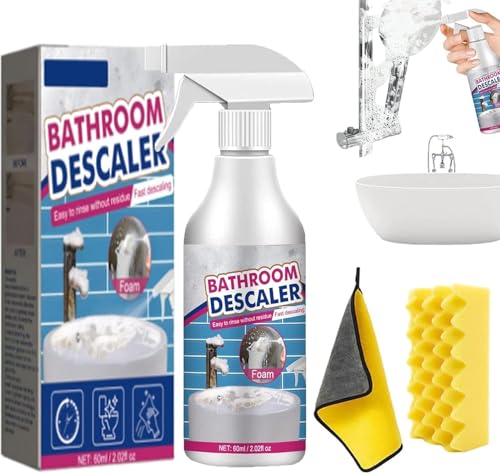 Spray schiumogeno disincrostante per il bagno, detergente per macchie ostinate, spray schiumogeno per il bagno per vasca da bagno, WC, vetro, rubinetto (1)