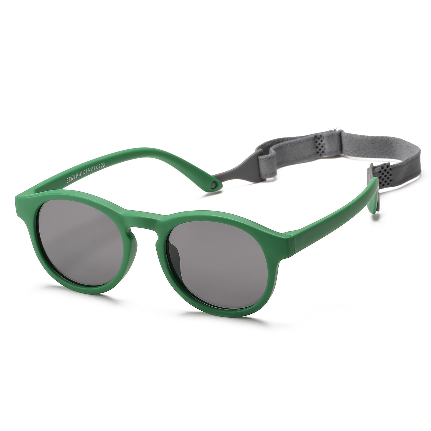 HJSTES Polarized Baby Sunglasses for Toddler Boys Girls, TPEE Flexible Frame with Strap, for Infant Age 0-3