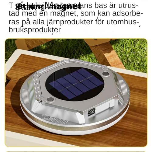 Lanterne résistante aux intempéries lampe camping portable solaire extérieur - 6