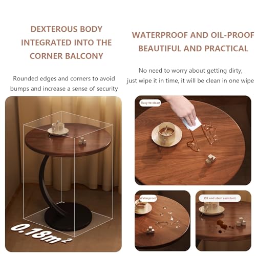 Table basse ronde imitation marbre noir design contemporain chic