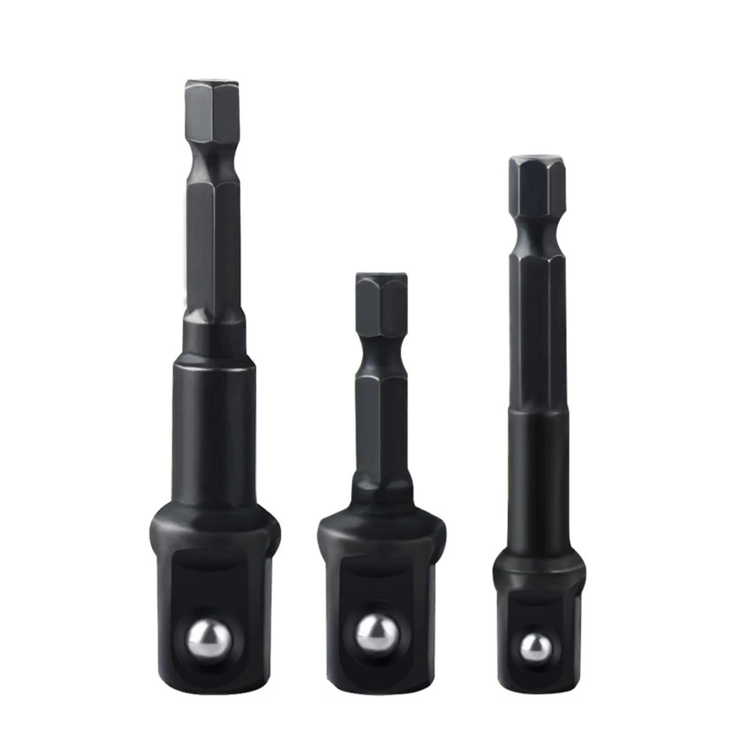 Ruxyoie 1-4 30Mm Impact Socket Adapter Reducer Extension Set Power Drill Converter High Speed Nut Driver Adapters(1-4 30Mm)
