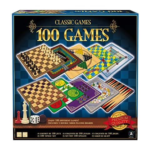 Merchant Ambassador: Classic Games, Enjoy 100 Different Games, Includes 5 Double-Sided Playing Boards, Fun for Children and Adults, For Ages 3 and up Cover