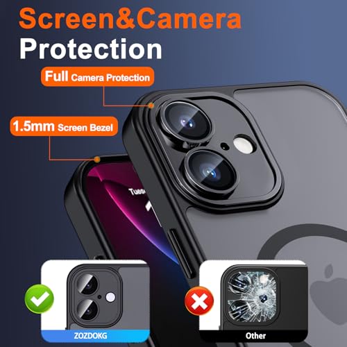 Image of for iPhone 16 Case with Privacy Screen Protector, Black