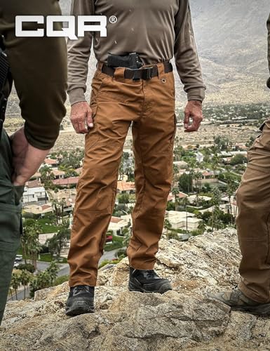 Image of CQR Men's Tactical Pants, Water Resistant Ripstop Cargo Pants, Lightweight EDC Work Hiking Pants, Outdoor Apparel