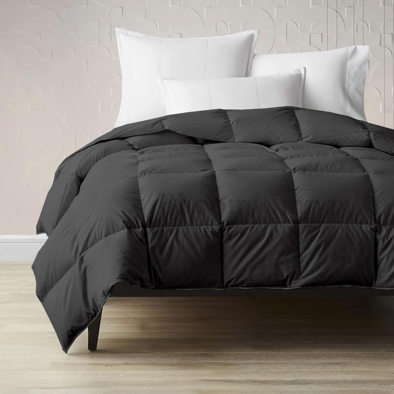 Image of Comforter for Single Bed - Soft and Warm Winter Comforter Single Bed Comforter Blanket | Ultra Soft & Light Weight - (300 GSM, Dark Grey)