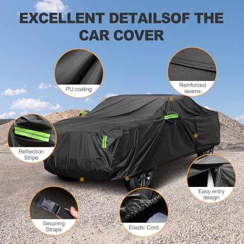 Image of Waterproof 420D Oxford Fabric Car Cover fit Toyota Sienna - Reinforced PU Coating, All-Weather Protection, Easy to Install