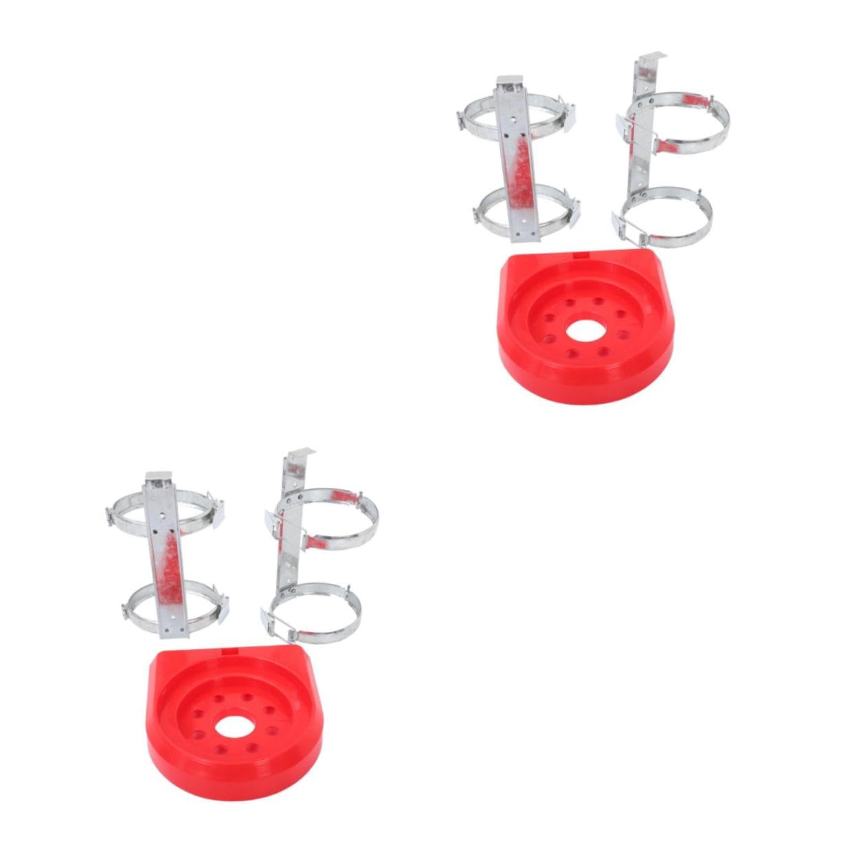 PRETYZOOM 2 Piezas soporte extintor suministros para extintores soportes para extintor de incendios Brackets de extinción de incendios para extintores pie de planchar