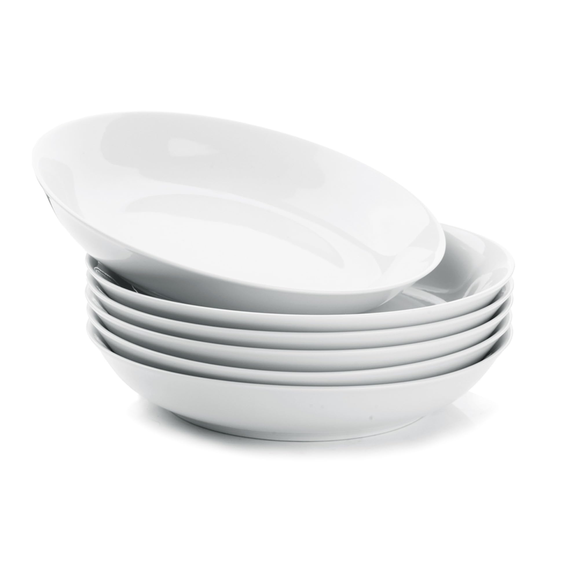 WishDeco Pastateller Set, Suppenteller Porzellan Weiß