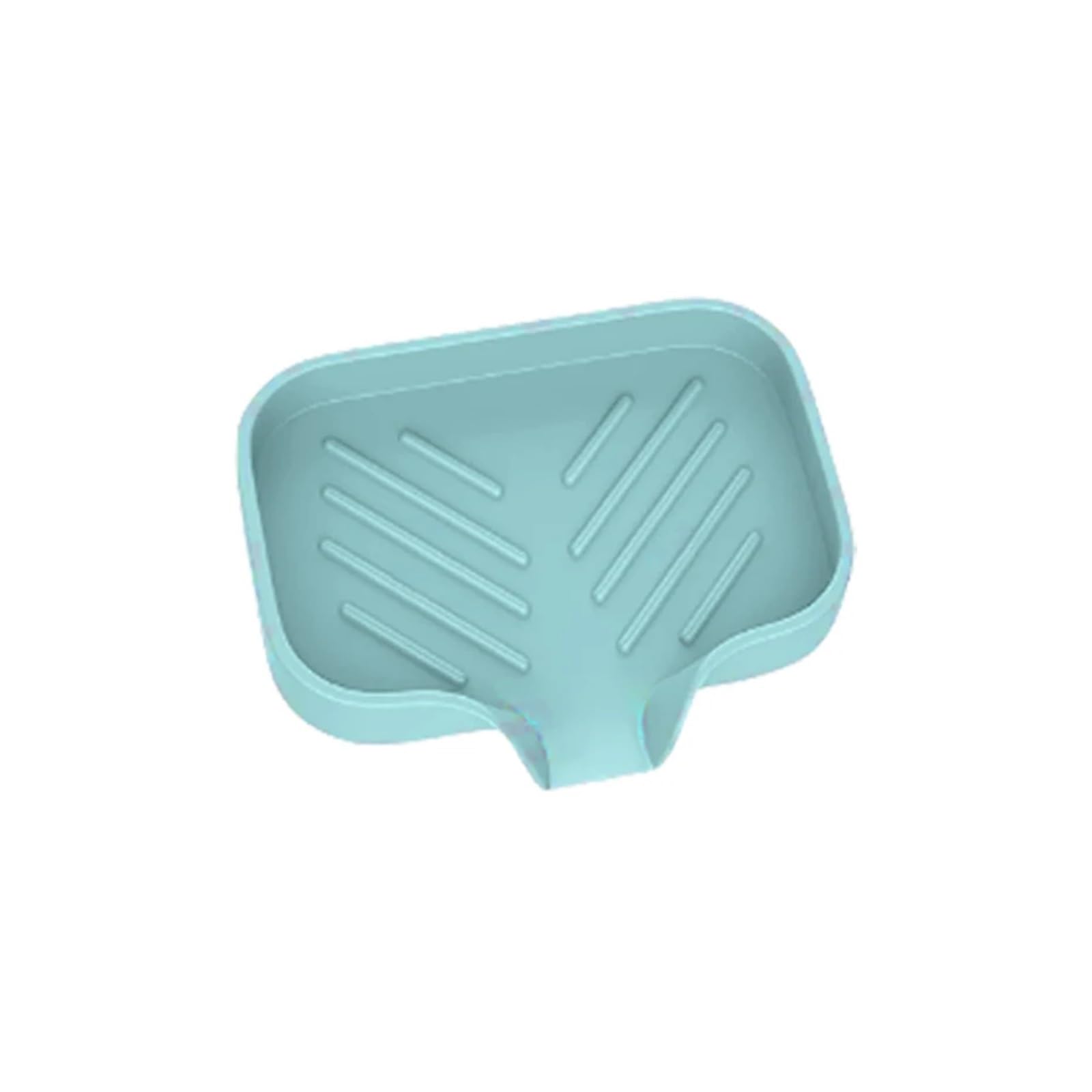 Anti-Slip Soap Holder, Multicolor Silicone Drain Soap Dish 3Pcs Self Draining .-slip Tray Counter. Holder(Green)