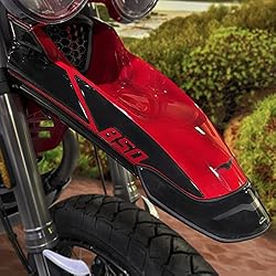 Maletas Moto Guzzi V85 Tt Resin Bike Adhesivos de Moto Compatibles con Guzzi V85 TT 2021 2022. Protección Guardabarros Delantero de Choques y Arañazos de Moto. Adhesivo 3D Resinado - Made en Italy
