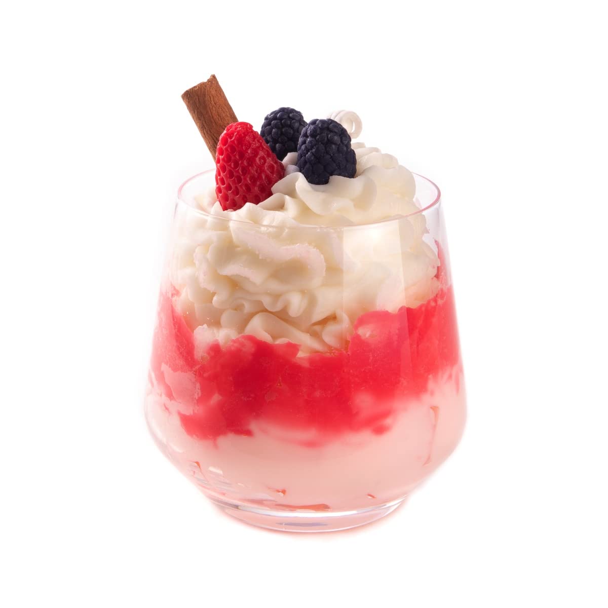 Strawberry Ice Cream Shaped Pink Scented Candle in Glass Home Decorative Candle