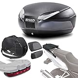  Sh48boreluhe444 - Kit fijacion y Maleta baul Trasero + Respaldo + Bolsa Interna + luz de Freno reg Compatible con Kawasaki z750r 2007-2012 Kawasaki z750 2007-2012 Kawasaki z1000 2007-2010
