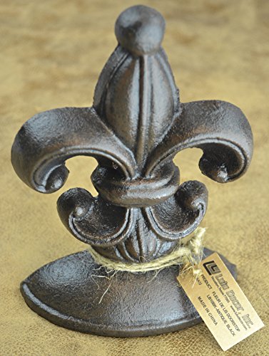 Lulu Decor LB10BK Cast Iron Fleur De Lis Door Stop thumb #1