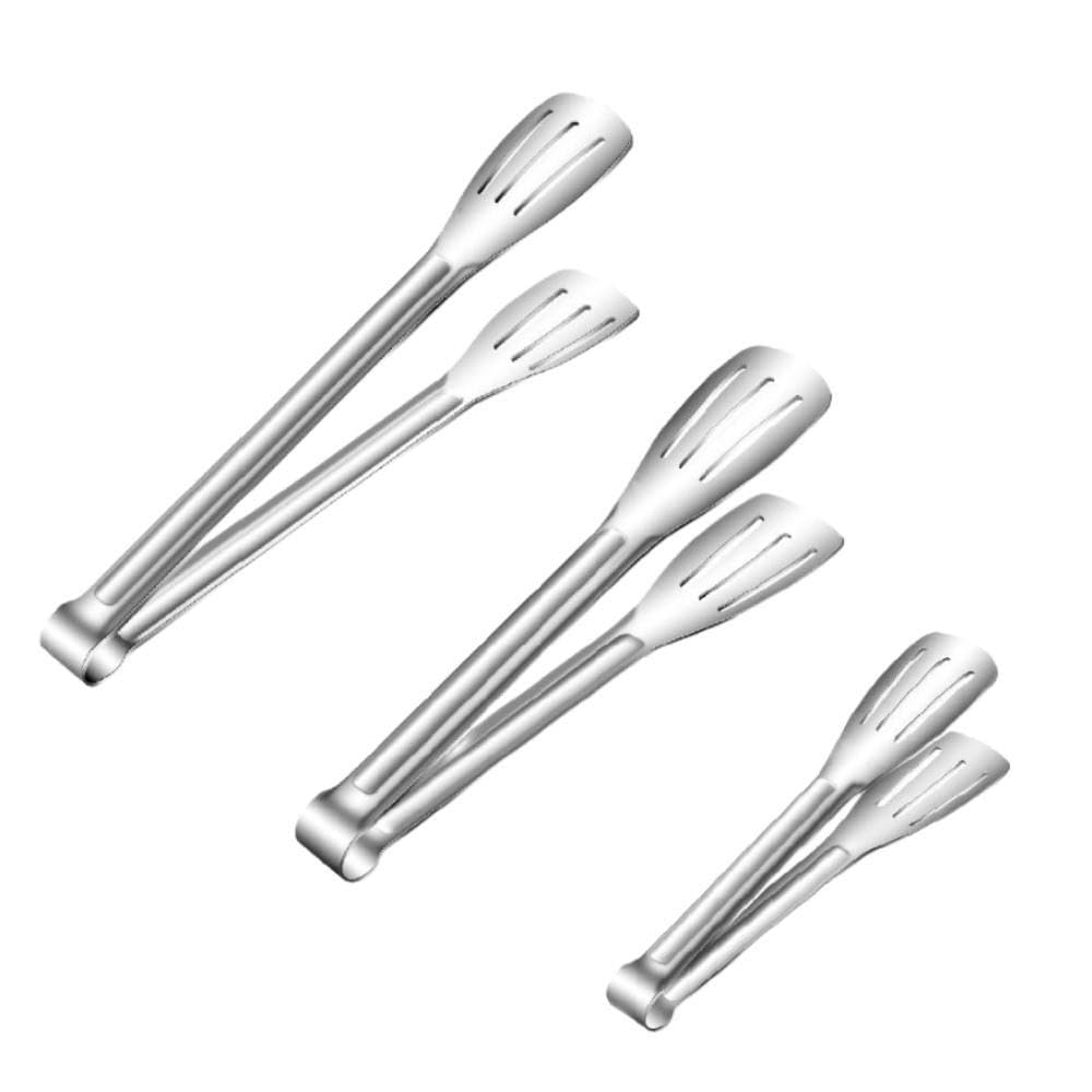 cooking tongs,kitchen tongs- Stainless Steel Metal, Long, Heavy-Duty, and Ergonomic,Stainless steel tongs, kitchen gadgets,dishwasher safe 7" 9"& 11 inch(monolithic steel, S.M&L)