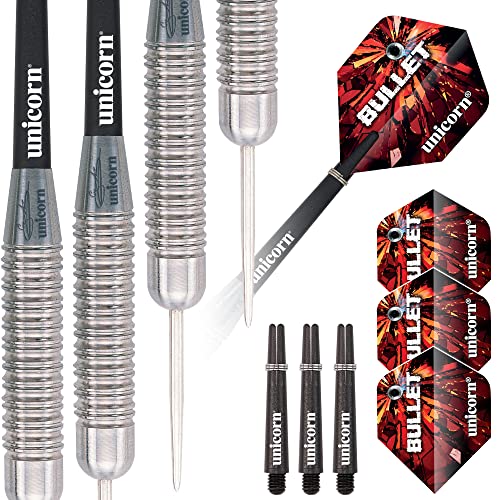 Unicorn Bullet Stainless Steel, Gary Anderson Darts, Silver, 24 g