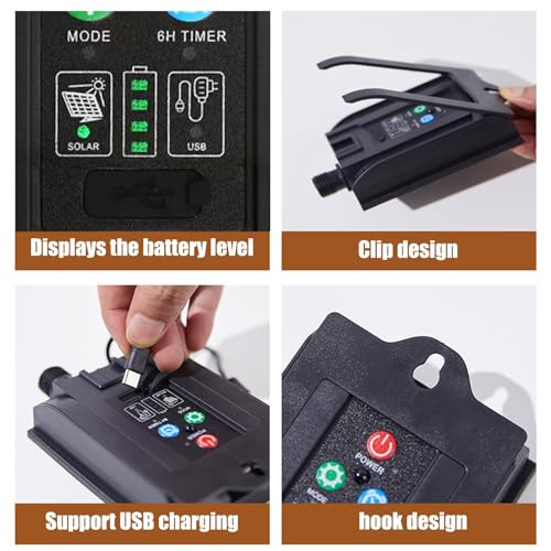 Tira LED Solar 10M impermeable multicolor con control remoto miniatura 5