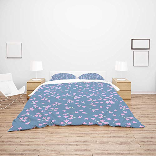 Parure de lit anti-plis marguerites avec housse de couette lavable en machine - 4