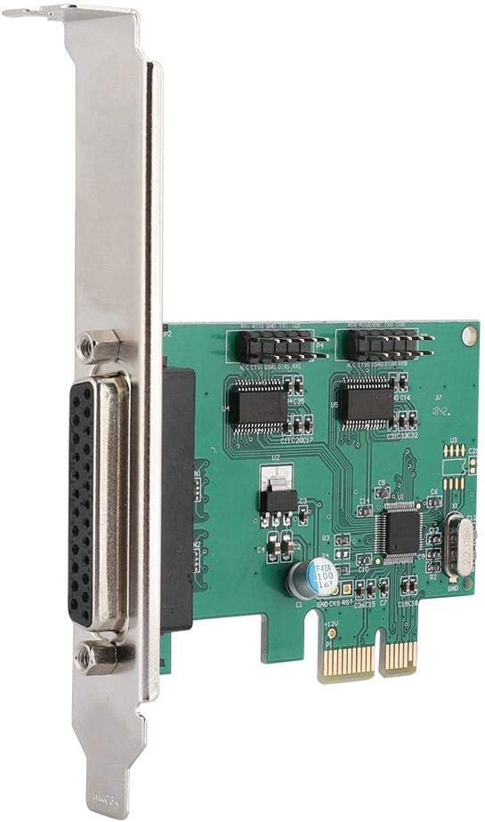 DualSerial 2 Port + 1 Parallel Port PCI Express Card, PCIe Serial Port, Parallel Port Combo Card PCI Express Card Compatible with 16C450/16C550 UART