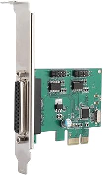 DualSerial 2 Port + 1 Parallel Port PCI Express Card, PCIe Serial Port, Parallel Port Combo Card PCI Express Card Compatible with 16C450/16C550 UART