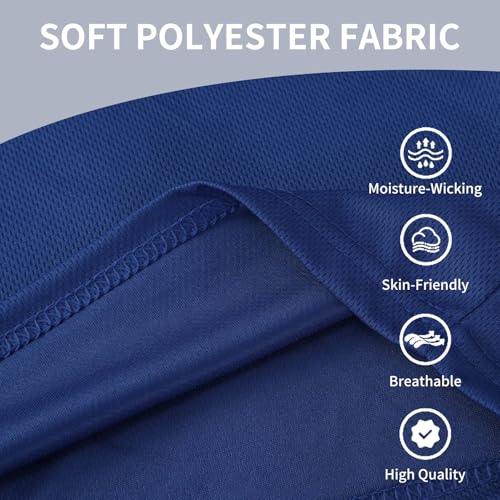 3-Pack Kids/Boys/Youth Mesh Athletic Quick Dry Shirts Youth Activewear Moisture Wicking Short Sleeve T-Shirts（Age 4-15Years）2