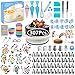 Fishoney Kit Pasticceria Professionale, Set Pasticceria, Accessori Pasticceria, Set Decorazioni Torte, Kit Torte, 100 sac a Poche, 52 Bocchette, Stampi Biscotti, Stampi per Biscotti Digitale (307Pcs)