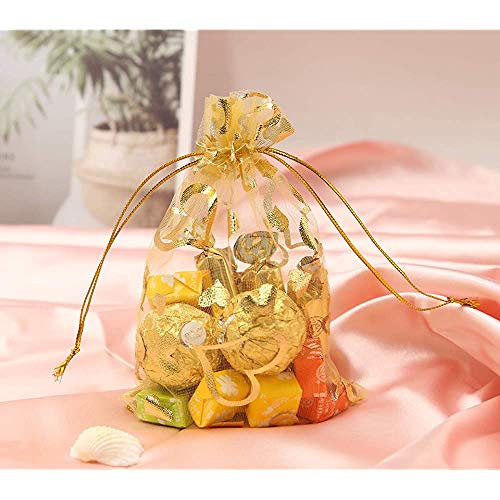 Image of Silk Beingelegant-Large Size Organza Favor Potli Bag Shagun /Return Gift /Dry Fruit Pouches 24X18 Cms Pack of 15 pieces,Multicolor