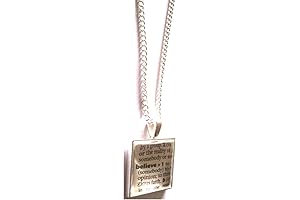 Choice of Metal Types and Shapes for Believe Dictionary Word in Pendant...